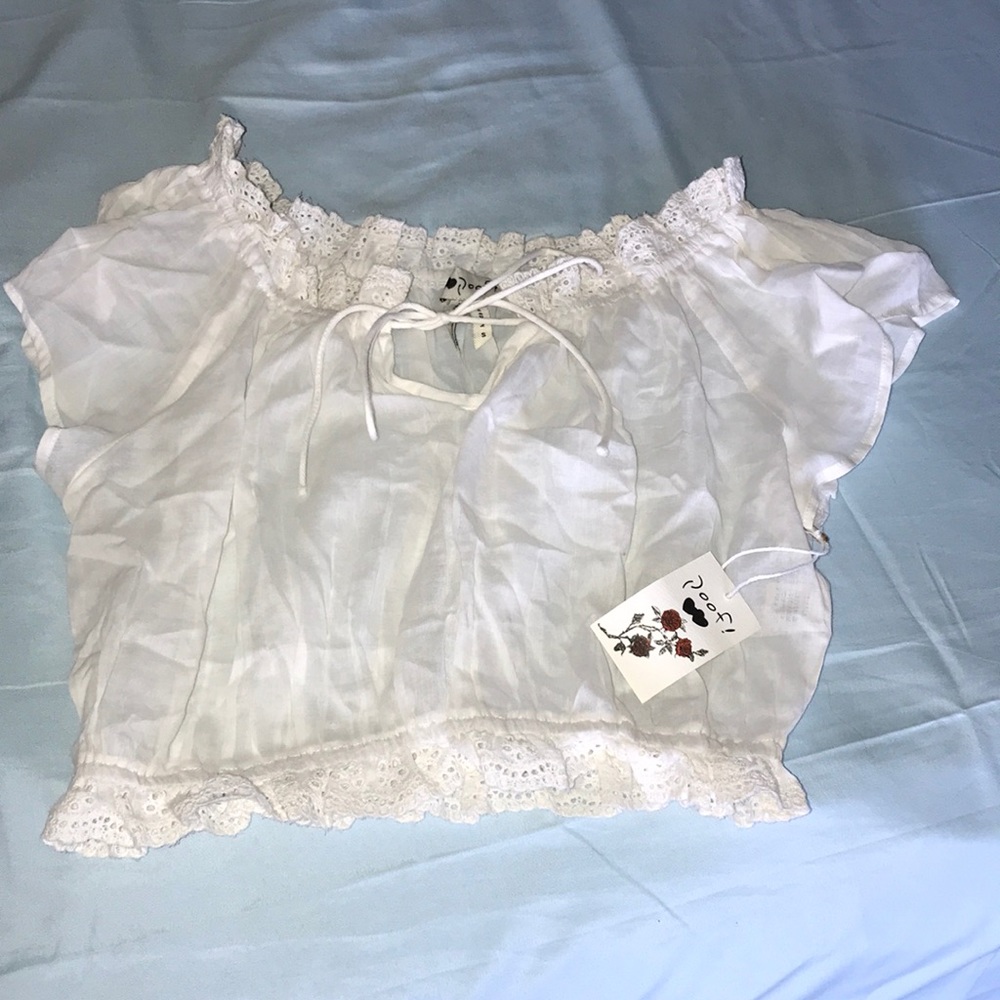 White crop top